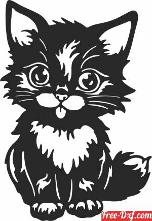 download Kittie Baby cat free ready for cut