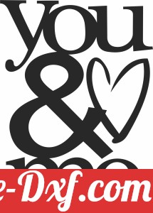you and me wall sign