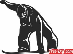 download Snowboarding clipart free ready for cut