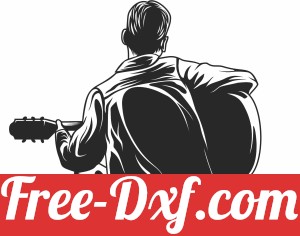 man playing guitar clipart