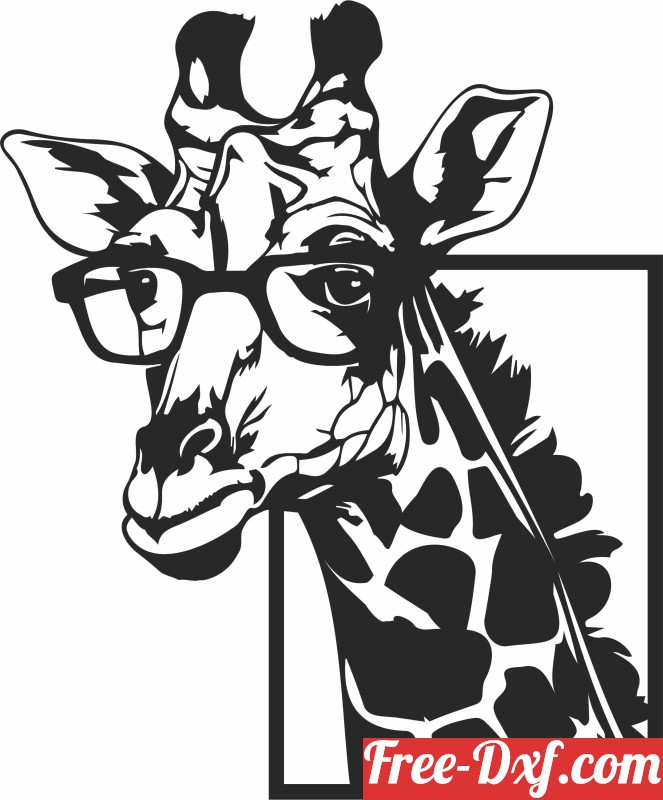 Download Giraffe with glasses wall art hucGT High quality free Dx
