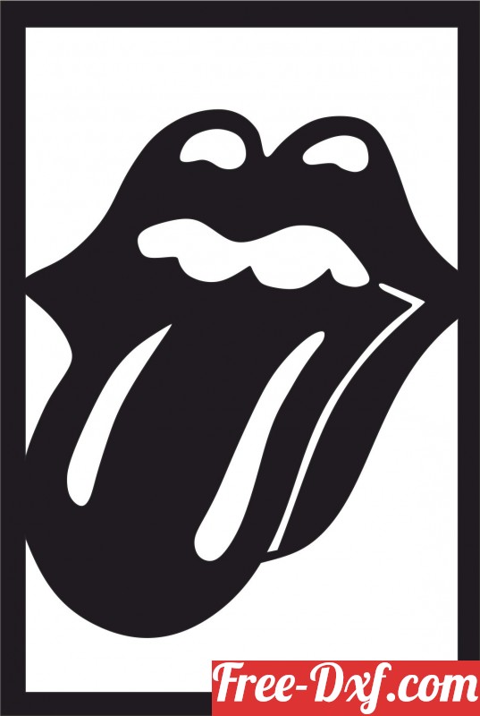 Download The Rolling Stones Silhouette logo wall art hyzbI High q