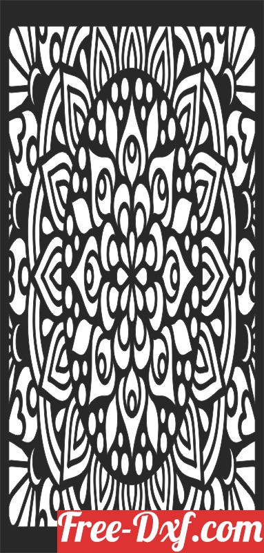 Download decorative panel wall separator door pattern dxf hzUMP H