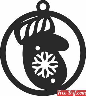 download christmas gloves ornament free ready for cut