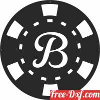 download poker chip sign free ready for cut