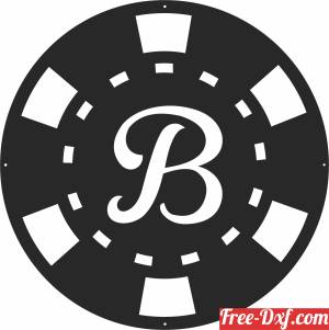 download poker chip sign free ready for cut