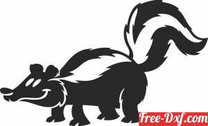 download skunk animal clipart free ready for cut
