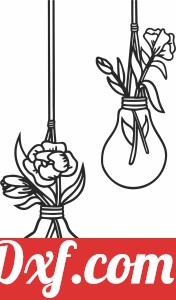 Flowers and light bulbs cliparts