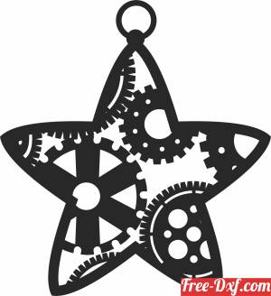 download christmas star for tree decoration free ready for cut