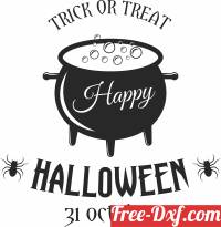 download halloween kettle trick or treat spider clipart free ready for cut