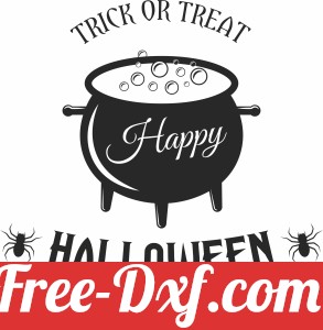 halloween kettle trick or treat spider clipart