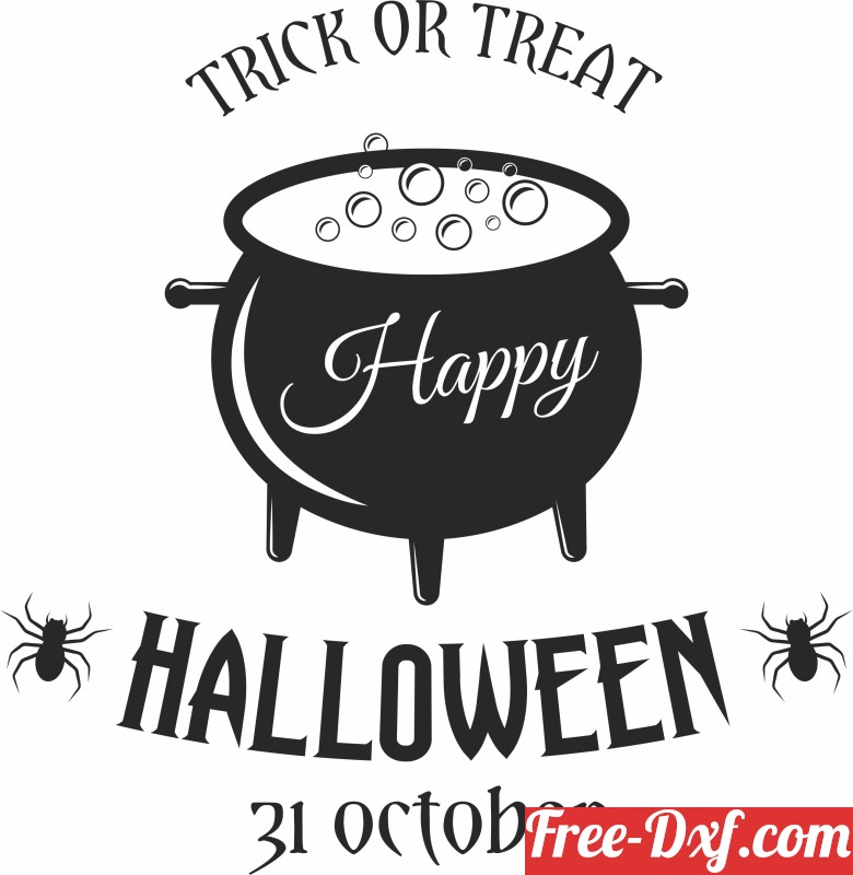 Download halloween kettle trick or treat spider clipart iN4Li Hig
