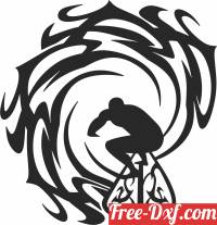 download Surfer wall decor free ready for cut