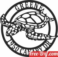 download monogram sea turtle free ready for cut