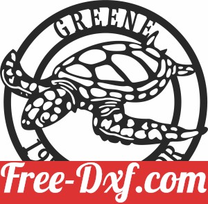 monogram sea turtle