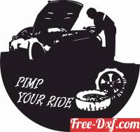 download Pimp Your Ride Vinyl Clock free ready for cut