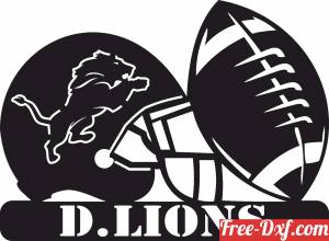 download Detroit Lions NFL helmet LOGO free ready for cut