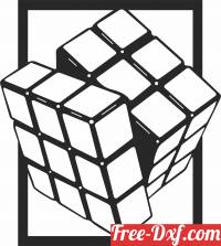 download cube game wall decor free ready for cut