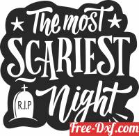 download Halloween scariest night rip art free ready for cut