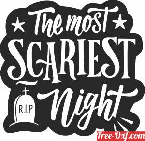 download Halloween scariest night rip art free ready for cut