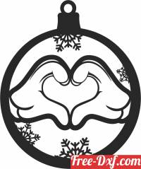 download christmas ball ornament free ready for cut