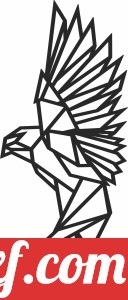 eagle polygonal wall art