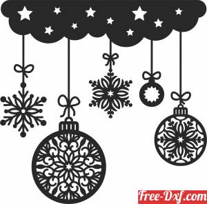 download christmas ornaments flakes gifts clipart free ready for cut