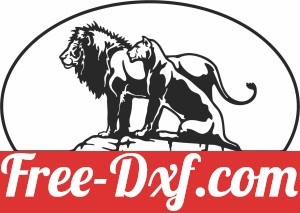 Lion and Lioness Silhouette scene