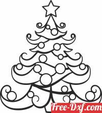 download christmas tree decor free ready for cut