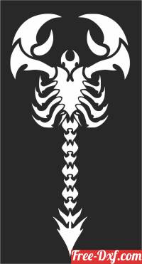 download scorpion tribal vector free ready for cut