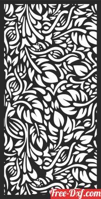 download decorative panel door flowers wall screen pattern free ready for cut