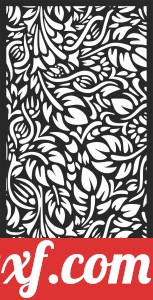 decorative panel door flowers wall screen pattern
