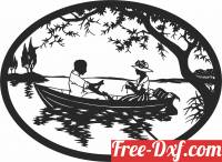 download Couple on boat scene free ready for cut
