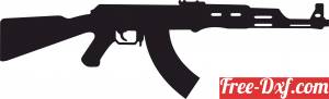 download rifle Ak 47 silhouet free ready for cut