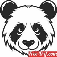 download Panda face cliparts free ready for cut