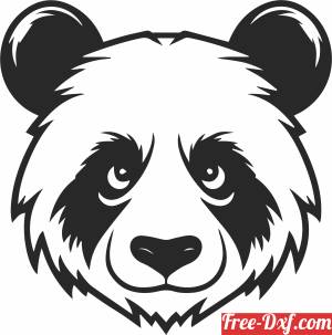 download Panda face cliparts free ready for cut