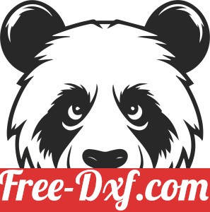 Panda face cliparts