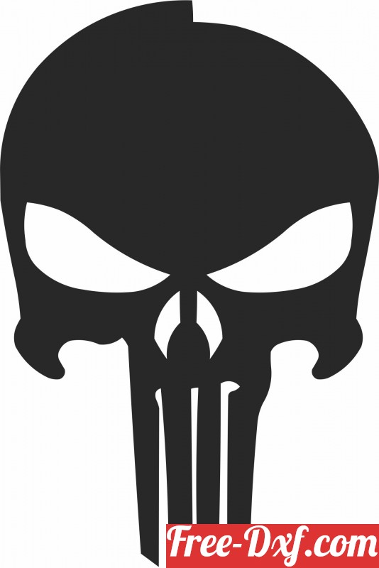 Download Punisher Skull Cliparts Jkmmj High Quality Free Dxf File