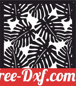 decorative leaves panel screen pattern partition