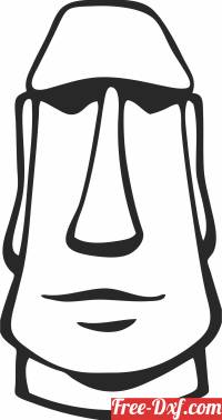download Easter island tiki clipart free ready for cut