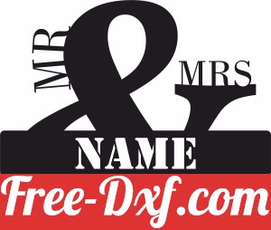 Wedding Gift for Mr and Mrs Custom name sign