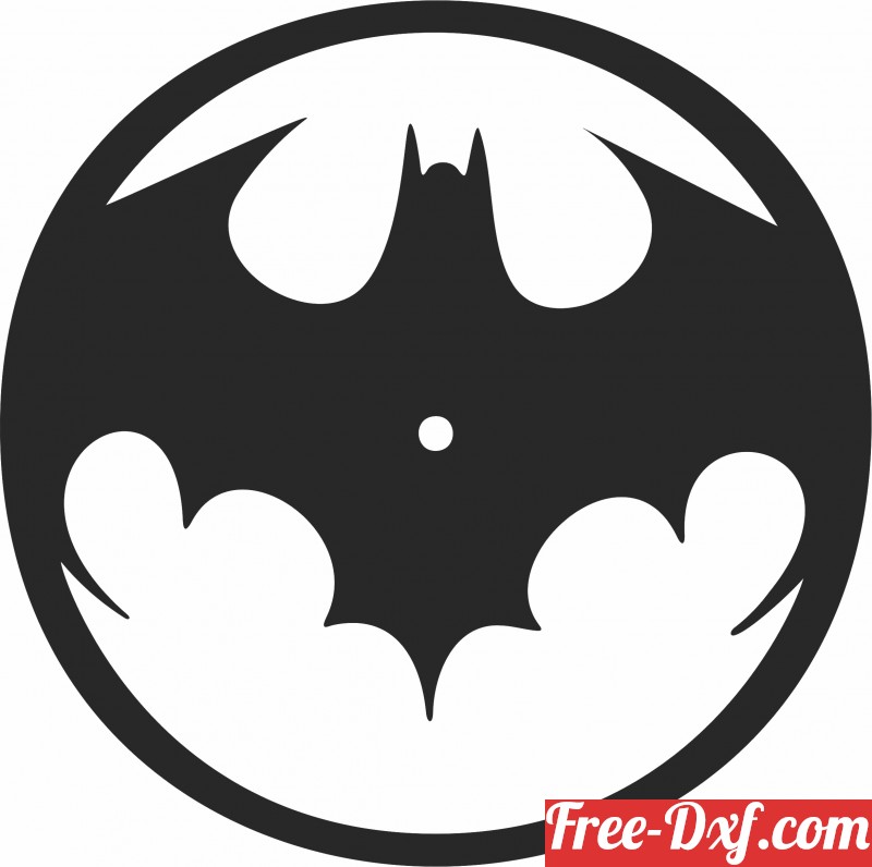 Download batman Wall Clock jSDFf High quality free Dxf files, Svg