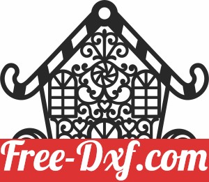 ornament christmas house clipart