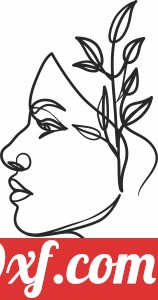 Woman Face One Line arts