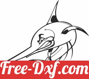 angry swordfish cartoon