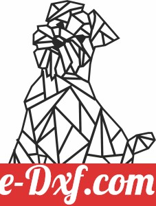 geometric schnauzer dog wall decor clipart