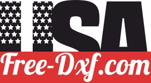 USA Word With Flag Royalty