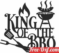 download king of the bbq wall sign free ready for cut