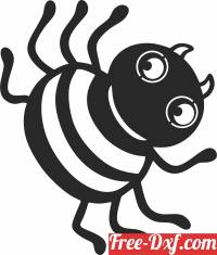 download cartoon bee free ready for cut