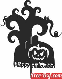 download Halloween tree stake free ready for cut